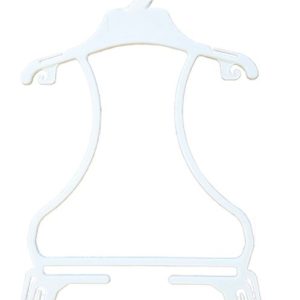 Perchas infantiles de plastico cuerpo de niño blanca