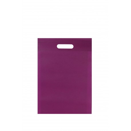 bolsa de tela con asa troquelada color fucsia de 25x35 cm 25unidades 1