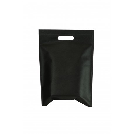 bolsa de tela con asa troquelada color negro 25x35 cm 25unidades