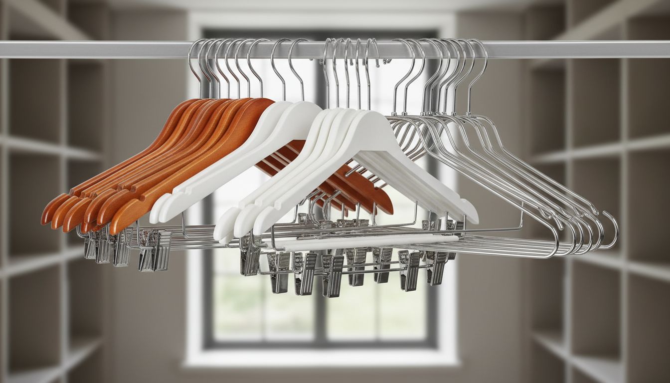 perchas de madera plastico o metal cual es mejor